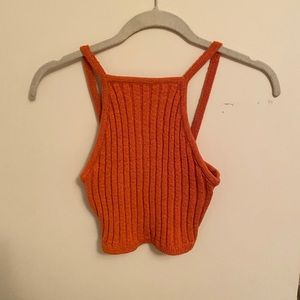 F21 orange crop top